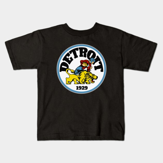 Detroit Lions 1934-1945 Version 2 Kids T-Shirt by Colonel JD McShiteBurger